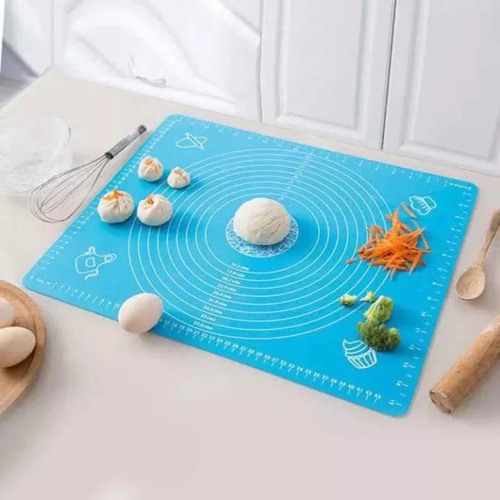 Silicone Baking Roti Mat With Measurements Heat Resistant | Non Stick Flour Rolling Mat | Baking Kneading Dough Pad Aurelianmart