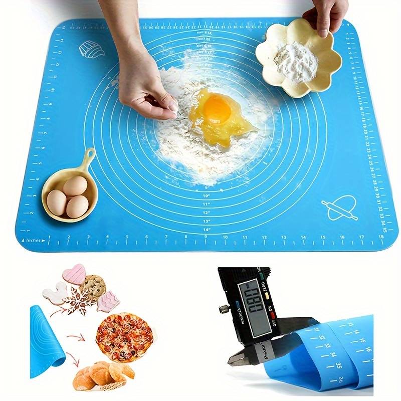 Silicone Baking Roti Mat With Measurements Heat Resistant | Non Stick Flour Rolling Mat | Baking Kneading Dough Pad Aurelianmart