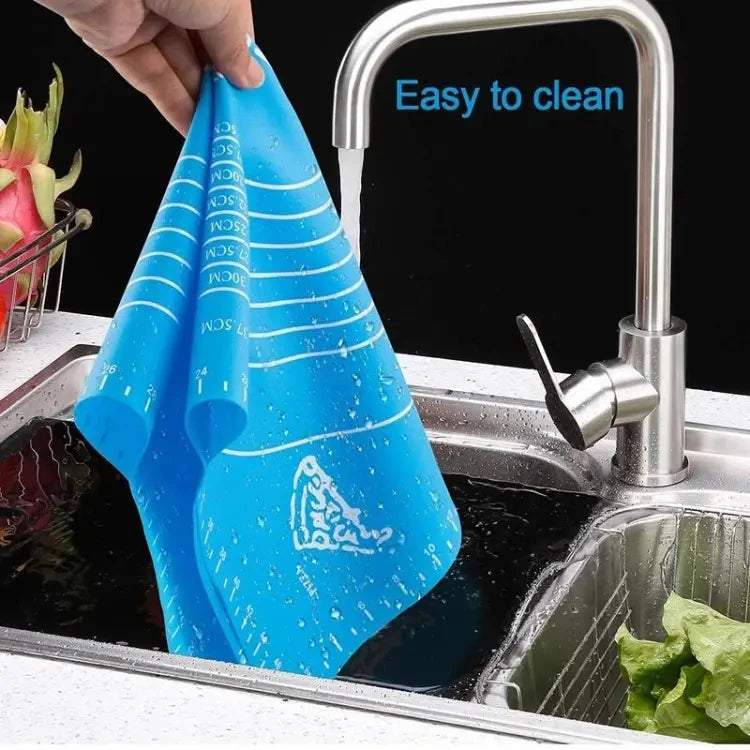 Silicone Baking Roti Mat With Measurements Heat Resistant | Non Stick Flour Rolling Mat | Baking Kneading Dough Pad Aurelianmart