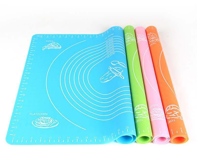 Silicone Baking Roti Mat With Measurements Heat Resistant | Non Stick Flour Rolling Mat | Baking Kneading Dough Pad Aurelianmart