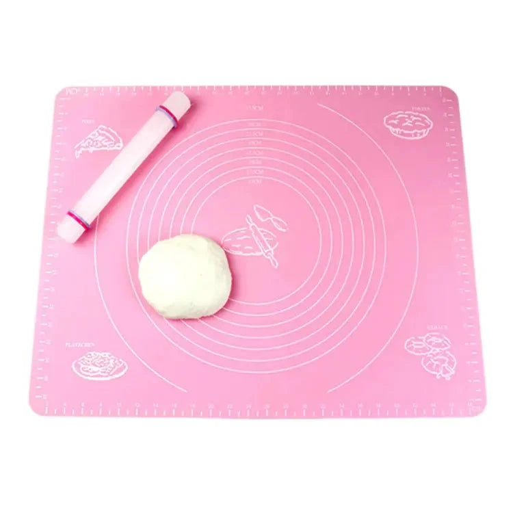 Silicone Baking Roti Mat With Measurements Heat Resistant | Non Stick Flour Rolling Mat | Baking Kneading Dough Pad Aurelianmart