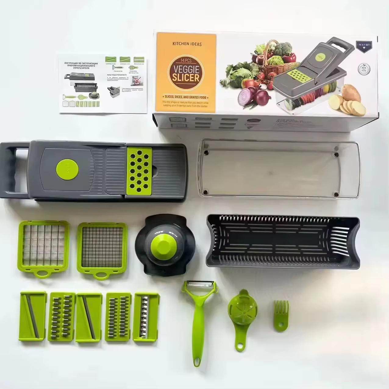 16 in 1 Multifunctional Vegetable Slicer Cutter Shredders Slicer With Basket Fruit Potato Chopper Carrot Grater Aurelianmart