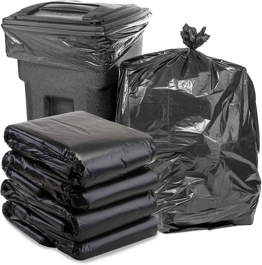 Black Garbage Bags Roll – Leak Proof, Heavy Duty Disposable Trash Bags for Dustbin, Diapers, Waste & Storage, Portable Plastic Bin Bags Aurelianmart
