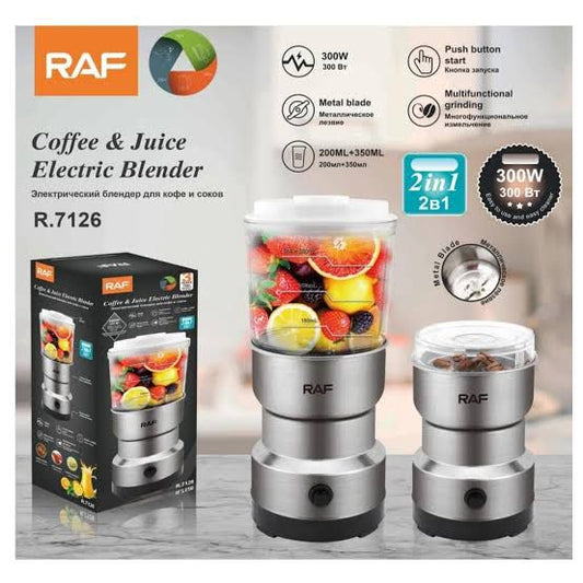 2 in 1 RAF Coffee And Juice Electric Blender | Premium Quality Multifunctional Kitchen Blender For Smoothies, Juices, And Coffee | Powerful Motor & Durable Design Aurelianmart